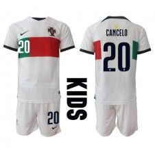 Portugal Joao Cancelo #20 Bortaställ Barn VM 2022 Korta ärmar (+ Korta byxor)